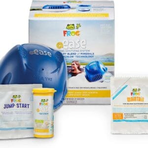 FROG @Ease Floating Sanitizing System for Hot Tubs up to 600 gallons, Self-Regulating Spa Sanitizer + 1 Packet of FROG Maintain Non-Chlorine Shock Treatment, Cyanuric Acid Free