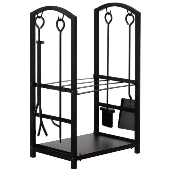 Indoor & Outdoor Patio Firewood Log Cart and Fireplace Tools